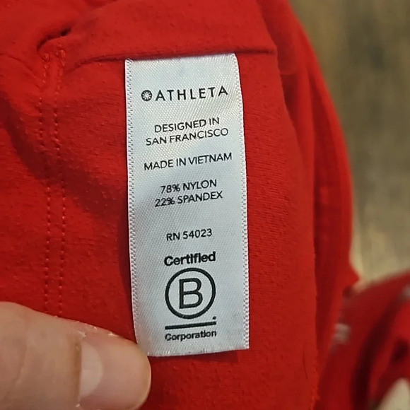 Athleta Rainer Tight Reflective Leggings Sz xs Red - Picture 7 of 7